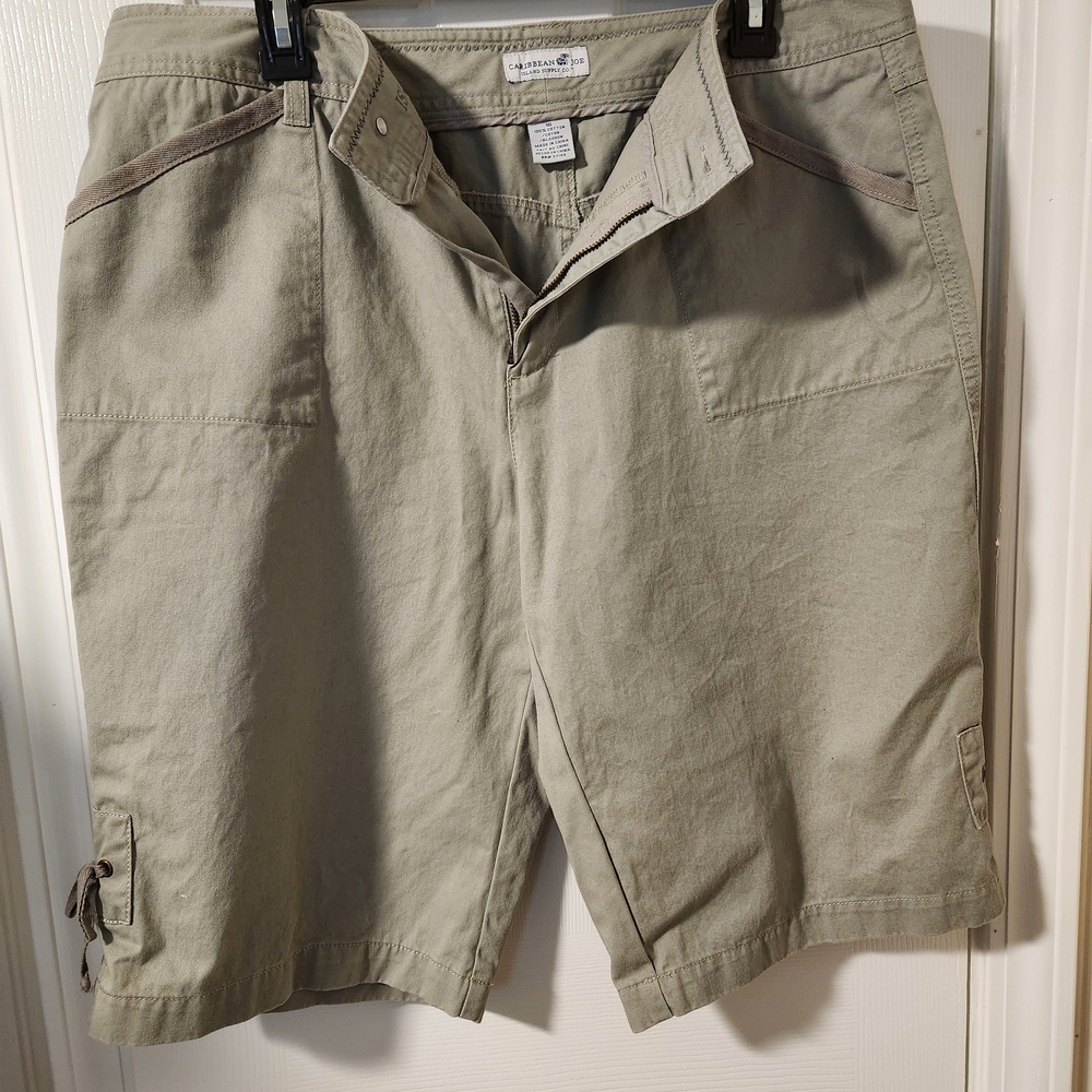 Caribbean Joe Khaki Women's Bermudas